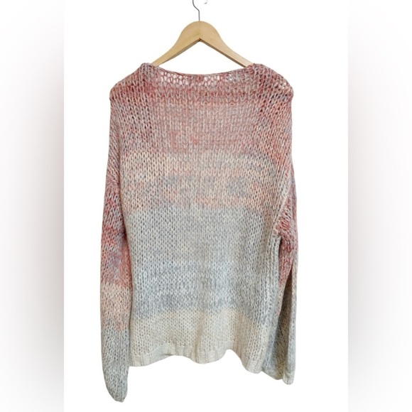 Sundance Ombre Wool Blend Knit Chunky Boho Hippie Open Front Cardigan Size M/L - Picture 4 of 7